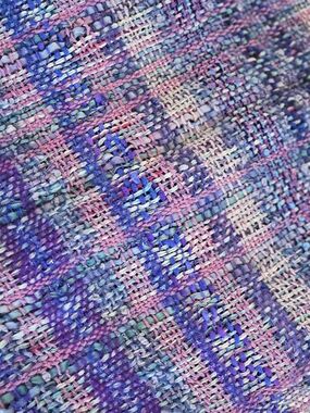 Multicolor Woven Table Runner Bed Decor in Purple and Pink